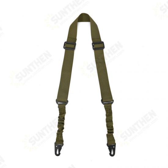 Multifunctional Tactical Belt Nylon Hanging Rope Elastic Adjustable Buckle Bungee Sling For Outdoor Camping Shooting