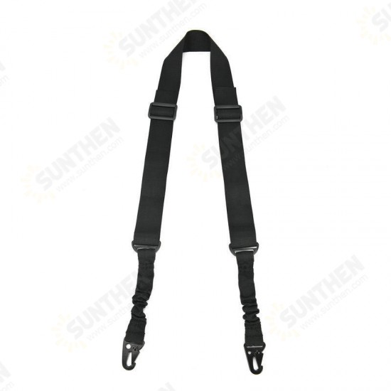 Multifunctional Tactical Belt Nylon Hanging Rope Elastic Adjustable Buckle Bungee Sling For Outdoor Camping Shooting