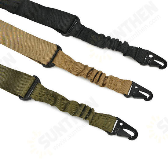 Multifunctional Tactical Belt Nylon Hanging Rope Elastic Adjustable Buckle Bungee Sling For Outdoor Camping Shooting