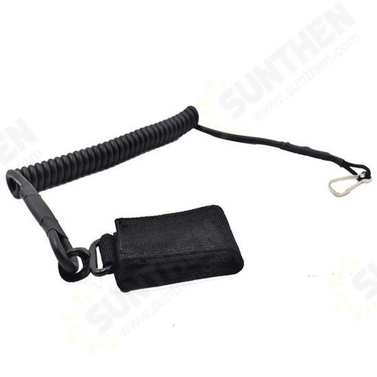 Outdoor Climbing Spring Sling Lanyard Tactical Belt Strap Hanging Buckle For Duty Camping Security