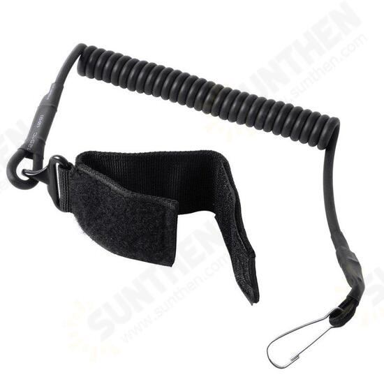 Outdoor Climbing Spring Sling Lanyard Tactical Belt Strap Hanging Buckle For Duty Camping Security