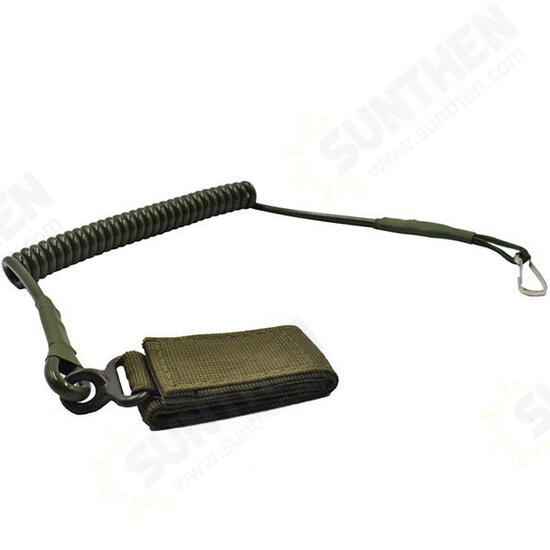 Outdoor Climbing Spring Sling Lanyard Tactical Belt Strap Hanging Buckle For Duty Camping Security