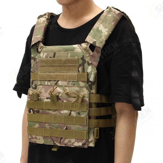 Outdoor Molle System Tactical Vest Ultra-Light Breathable Adjustable Armor Plate Vest with Pouches