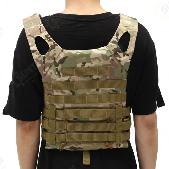 Outdoor Molle System Tactical Vest Ultra-Light Breathable Adjustable Armor Plate Vest with Pouches