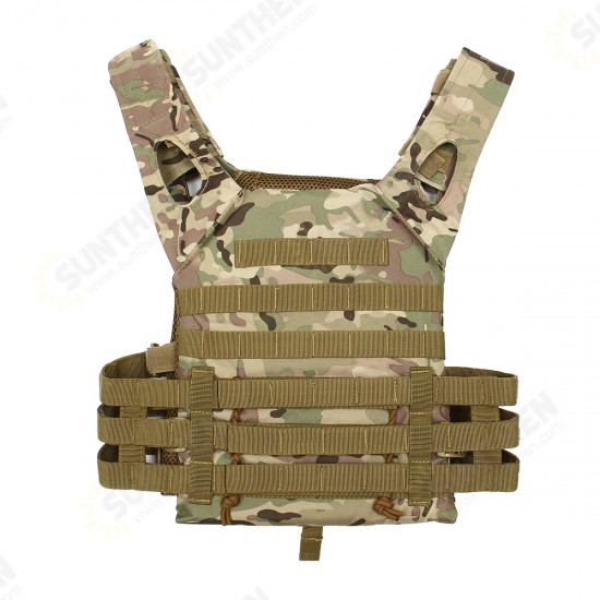 Outdoor Molle System Tactical Vest Ultra-Light Breathable Adjustable Armor Plate Vest with Pouches