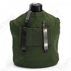 Outdoor Tactical Camping Water Bottle Aluminum Green Cover Drinking Cup Outdoor Tactical Camping Water Bottle Aluminum Green Cover Drinking Cup