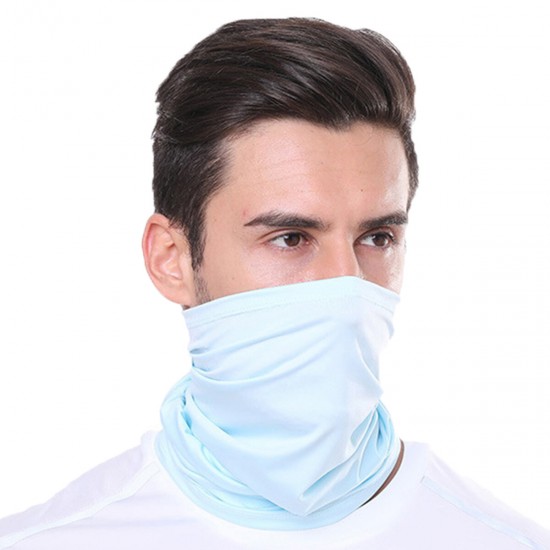 UV Protection Ice Silk Cooling Scarf Windproof UV Protection Neckerchief Face Mask Headscarf for Outdoor Motorcycle Cycling
