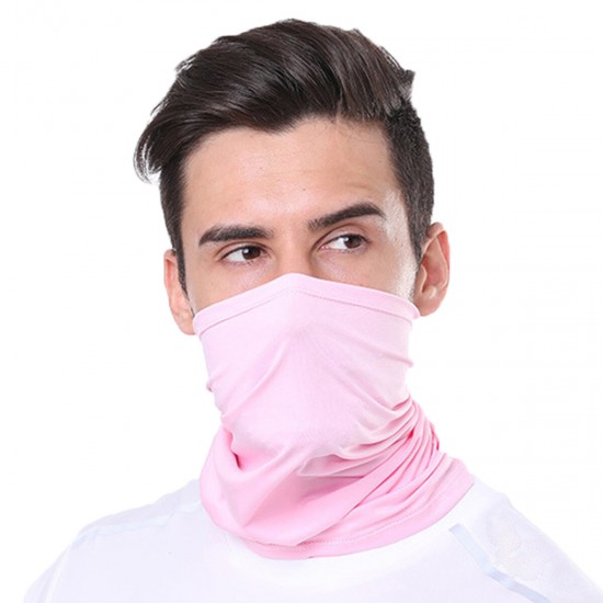UV Protection Ice Silk Cooling Scarf Windproof UV Protection Neckerchief Face Mask Headscarf for Outdoor Motorcycle Cycling