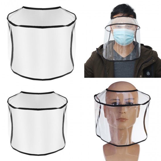 PVC Transparent Breathable Splash-proof Dustproof Full Face Mask Disassembleable For All Hats Fishman Hats Anti-fog Anti-spit Face Shield