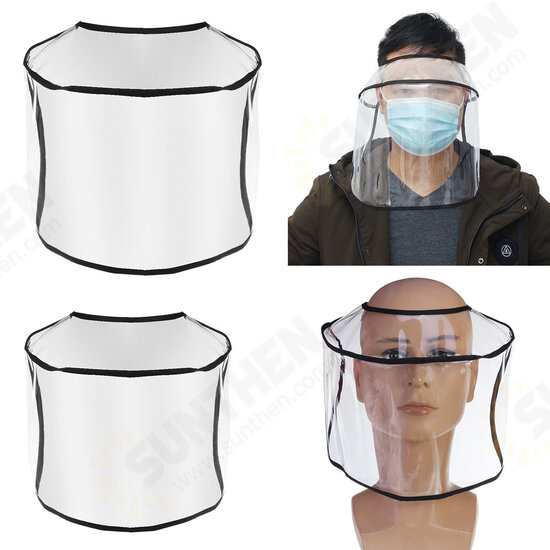 PVC Transparent Breathable Splash-proof Dustproof Full Face Mask Disassembleable For All Hats Fishman Hats Anti-fog Anti-spit Face Shield