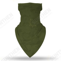 Print Breathable Face Cover Windproof Sun UV Protection Neck Gaiter Motorcycling Mask-Dust