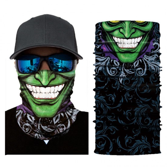 Skull Multifunction Face Scarf Cover Mask,Sun Dust Bandanas,Headscarf UV Protection Neck Gaiter,Sun Protection for Fishing Motorcycling Running Clibming