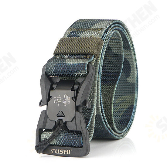 CM9S 125cm Magnetic Buckle Heavy Duty Tactical Belt Camouflage Quick Release Nylon Waist Belt