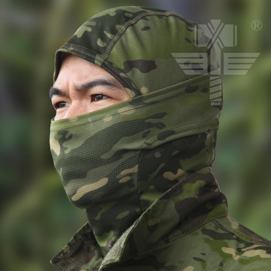 Tactical Full Face Mask Hood Headgear Caps Camouflage Hunting Hat Winter Neck Scarf