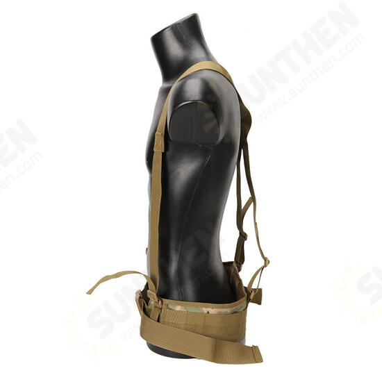 Tactical Molle Belt Combat Girdle Wear Proof H-shaped Adjustable Soft Padded Men Army Military Gear