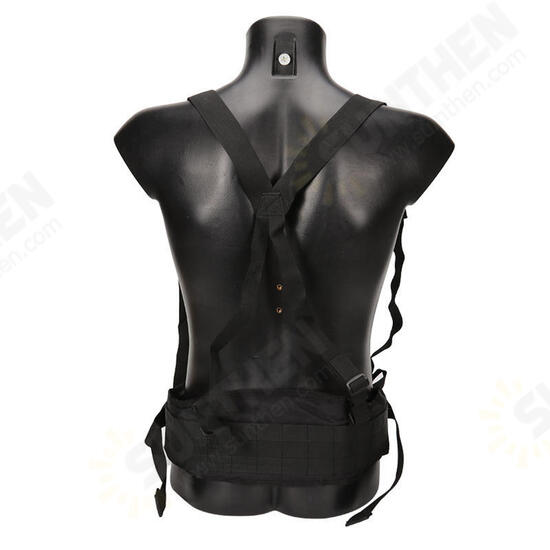 Tactical Molle Belt Combat Girdle Wear Proof H-shaped Adjustable Soft Padded Men Army Military Gear