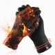 Winter Knitted Wool Touch Screen Gloves Men Warm Short Plush Lining Full Finger Sport Cycling Gloves