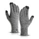 Winter Knitted Wool Touch Screen Gloves Men Warm Short Plush Lining Full Finger Sport Cycling Gloves