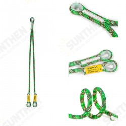 10.5mm 80/100/120/150cm Professional Rock Climbing Rope Supplies High Altitude Anti Fall Off Protective Safety Belt Cowstail High Strength Wearable Life Rope 10.5mm 80/100/120/150cm Professional Rock Climbing Rope Supplies High Altitude Anti Fall Off Protective Safety Belt Cowstail High Strength Wearable Life Rope