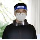 10Pcs Transparent Adjustable Full Face Shield Plastic Anti-fog Anti-spit Protective Mask