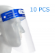10Pcs Transparent Adjustable Full Face Shield Plastic Anti-fog Anti-spit Protective Mask