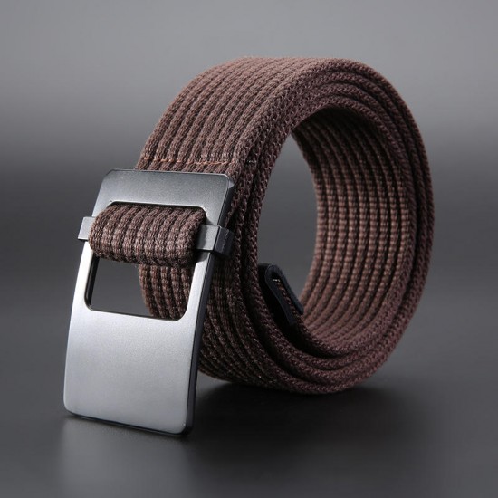120cm Adjustable Canvas Tactical Belt Leisure Waist Belts with Zinc Alloy Buckle