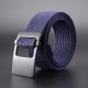 120cm Adjustable Canvas Tactical Belt Leisure Waist Belts with Zinc Alloy Buckle