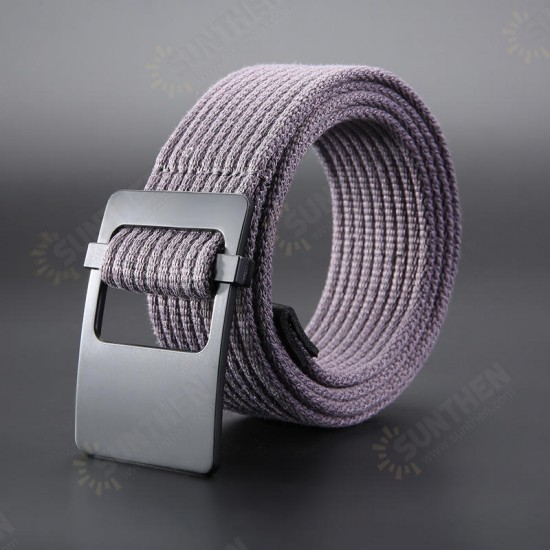 120cm Adjustable Canvas Tactical Belt Leisure Waist Belts with Zinc Alloy Buckle