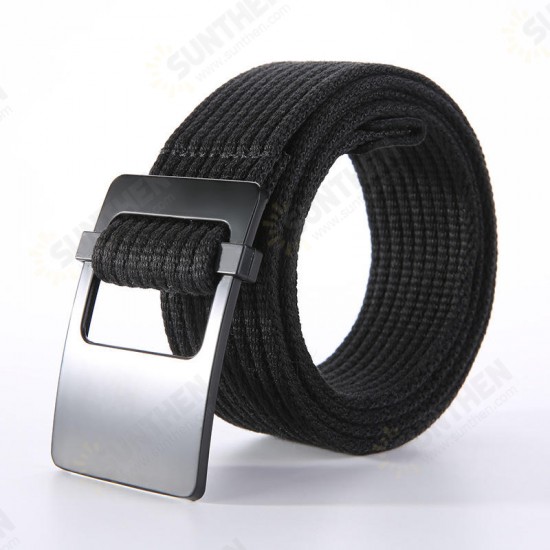 120cm Adjustable Canvas Tactical Belt Leisure Waist Belts with Zinc Alloy Buckle