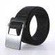 120cm Adjustable Canvas Tactical Belt Leisure Waist Belts with Zinc Alloy Buckle