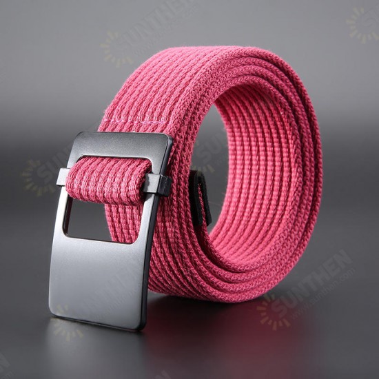 120cm Adjustable Canvas Tactical Belt Leisure Waist Belts with Zinc Alloy Buckle