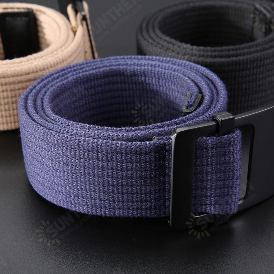 120cm Adjustable Canvas Tactical Belt Leisure Waist Belts with Zinc Alloy Buckle