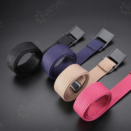 120cm Adjustable Canvas Tactical Belt Leisure Waist Belts with Zinc Alloy Buckle