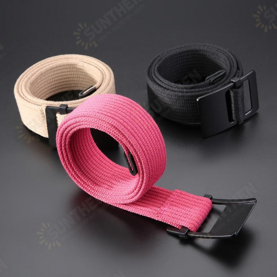 120cm Adjustable Canvas Tactical Belt Leisure Waist Belts with Zinc Alloy Buckle