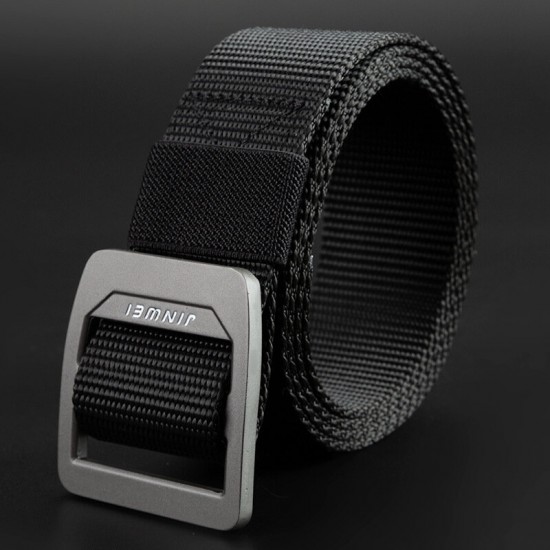 130cm Aluminum Buckle Canvas Belt Nylon Wear-resistant Braided Tactical Belt Quick-drying Outdoor Belt