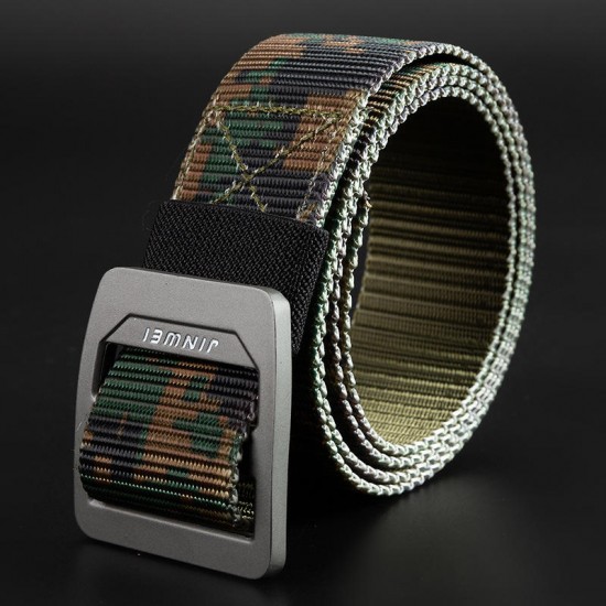 130cm Aluminum Buckle Canvas Belt Nylon Wear-resistant Braided Tactical Belt Quick-drying Outdoor Belt