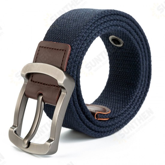 130cm Tactical Belt Men's Pin Buckle Belt Canvas Woven Leisure Students Waistband