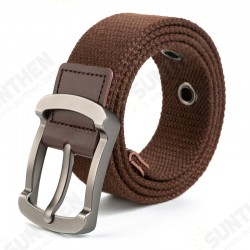 130cm Tactical Belt Men's Pin Buckle Belt Canvas Woven Leisure Students Waistband