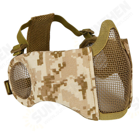Outdoor CS Game Steel Wire Face Mask Breathable Protection Half Mask Outdoor Hunting Tactical Equipment Outdoor CS Game Steel Wire Face Mask Breathable Protection Half Mask Outdoor Hunting Tactical Equipment