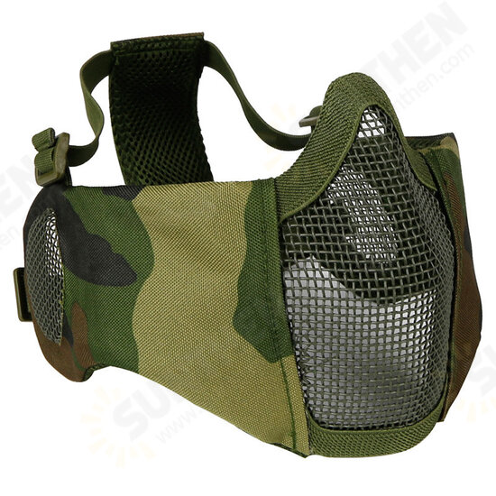 Outdoor CS Game Steel Wire Face Mask Breathable Protection Half Mask Outdoor Hunting Tactical Equipment Outdoor CS Game Steel Wire Face Mask Breathable Protection Half Mask Outdoor Hunting Tactical Equipment