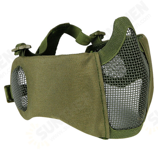 Outdoor CS Game Steel Wire Face Mask Breathable Protection Half Mask Outdoor Hunting Tactical Equipment Outdoor CS Game Steel Wire Face Mask Breathable Protection Half Mask Outdoor Hunting Tactical Equipment