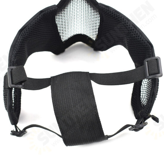 Outdoor CS Game Steel Wire Face Mask Breathable Protection Half Mask Outdoor Hunting Tactical Equipment Outdoor CS Game Steel Wire Face Mask Breathable Protection Half Mask Outdoor Hunting Tactical Equipment