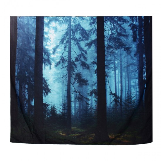 Forest World Map Tapestries Wall Hanging Paper Tapestry Bedspread Dorm Decor