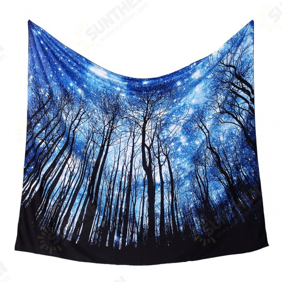 Forest World Map Tapestries Wall Hanging Paper Tapestry Bedspread Dorm Decor