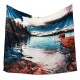 Forest World Map Tapestries Wall Hanging Paper Tapestry Bedspread Dorm Decor