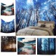 Forest World Map Tapestries Wall Hanging Paper Tapestry Bedspread Dorm Decor