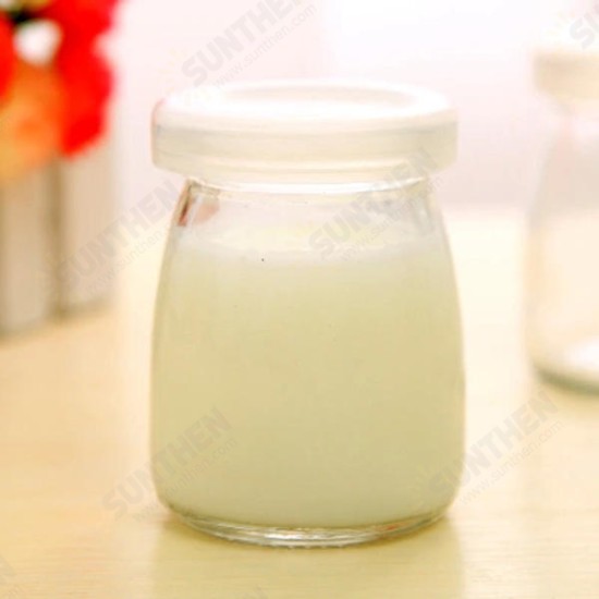 100ML Yogurt Milk Glass Bottle Pudding Cup High Temperature Resistant