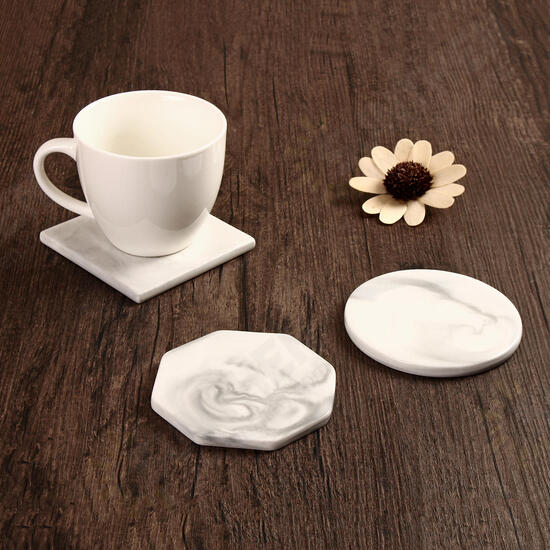 3 Pattern Marble Ceramic Texture Drink Coffee Tea Cup Mat Anti-Slip Cup Mat