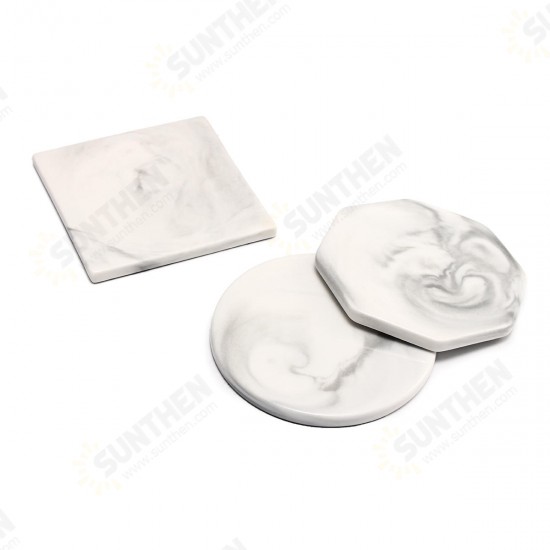 3 Pattern Marble Ceramic Texture Drink Coffee Tea Cup Mat Anti-Slip Cup Mat