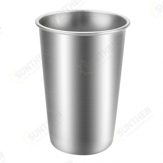 304 Stainless Steel Cup Mug Single Layer Cup Drink Cup Milk Cup 500ml Home Kitchen Drinkware Water Cup